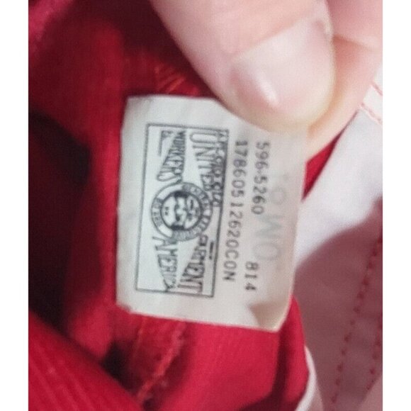 Vintage Lee Toddler Corduroy Overall Bib‎ Red Union Made USA 18 M - Picture 6 of 6